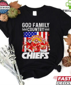 Kansas City Chiefs Patrick Mahomes god family country Chiefs signatures shirt