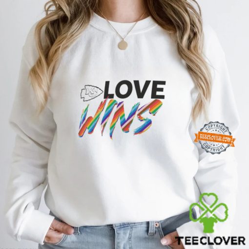 Kansas City Chiefs Pride Love Wins 2024 Shirt