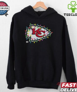 Kansas City Chiefs Primary Logo Holiday Lights T Shirt 2 Kansas City Chiefs Primary Logo Holiday Lights T Shirt