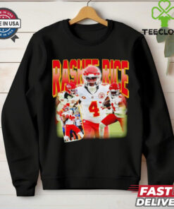 Kansas City Chiefs Rashee Rice No. 4 graphic shirt 2 Kansas City Chiefs Rashee Rice No. 4 graphic shirt