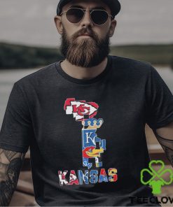 Kansas City Chiefs Royals Jayhawks Sports Teams Map 2024 T Shirt 3 Kansas City Chiefs Royals Jayhawks Sports Teams Map 2024 T Shirt