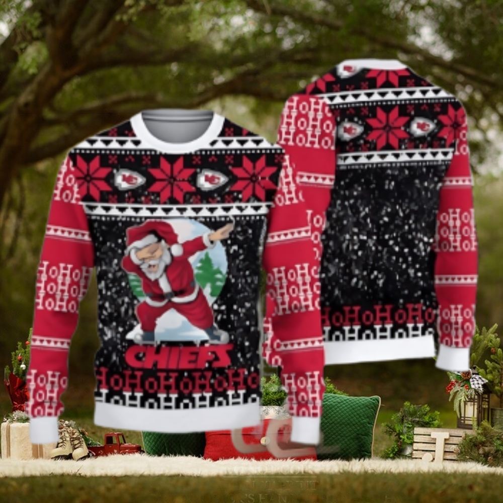 Kansas City Chiefs Santa Claus Hoho Ugly Christmas Sweater Kansas City Chiefs Santa Claus Hoho Ugly Christmas Sweater