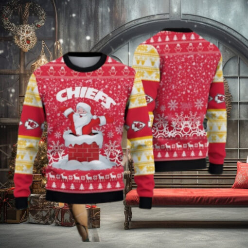 Kansas City Chiefs Santa Claus Pattern Ugly Christmas Sweater