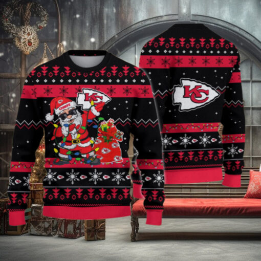 Kansas City Chiefs Santa Claus Ugly Christmas Sweater