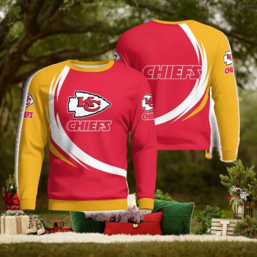 Kansas City Chiefs Simple Vintage 3D Sweater Christmas Gift For Fans