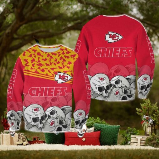 Kansas City Chiefs Skull Choir Halloween Ugly Sweater For Men And Women Gift Christmas