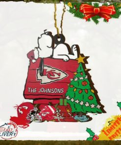 Kansas City Chiefs Snoopy NFL Sport Ornament Custom Name