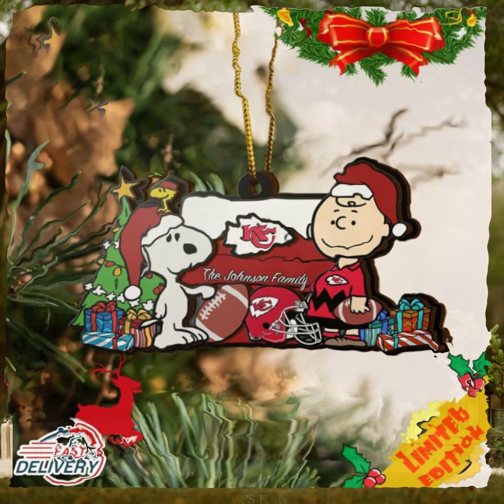 Kansas City Chiefs Snoopy NFL Sport Ornament Custom Your Family Name