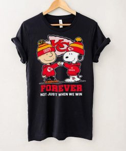 Kansas City Chiefs Snoopy and Charlie Brown forever not just when we win go Chiefs hoodie, sweater, longsleeve, shirt v-neck, t-shirt