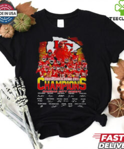 Kansas City Chiefs Squad 2024 Super Bowl LVIII Champions Signature T Shirt