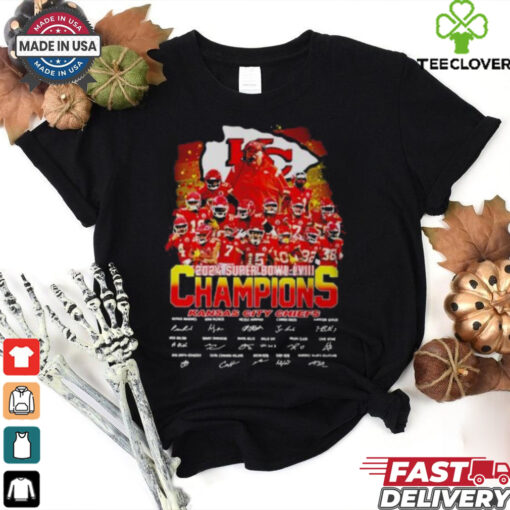 Kansas City Chiefs Squad 2024 Super Bowl LVIII Champions Signature T Shirt