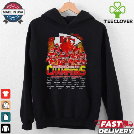 Kansas City Chiefs Squad 2024 Super Bowl LVIII Champions Signature T Shirt