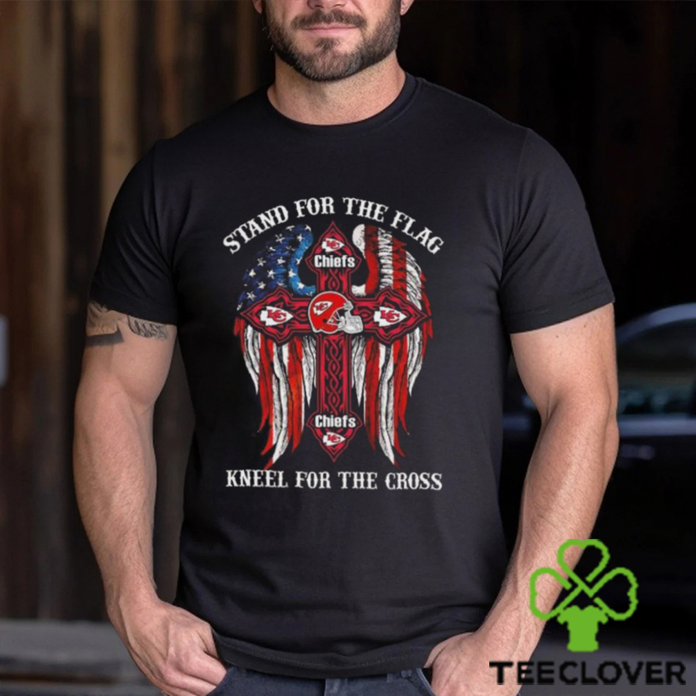 Kansas City Chiefs Stand For The Flag Kneel For The Cross 2024 T shirt Kansas City Chiefs Stand For The Flag Kneel For The Cross 2024 T shirt
