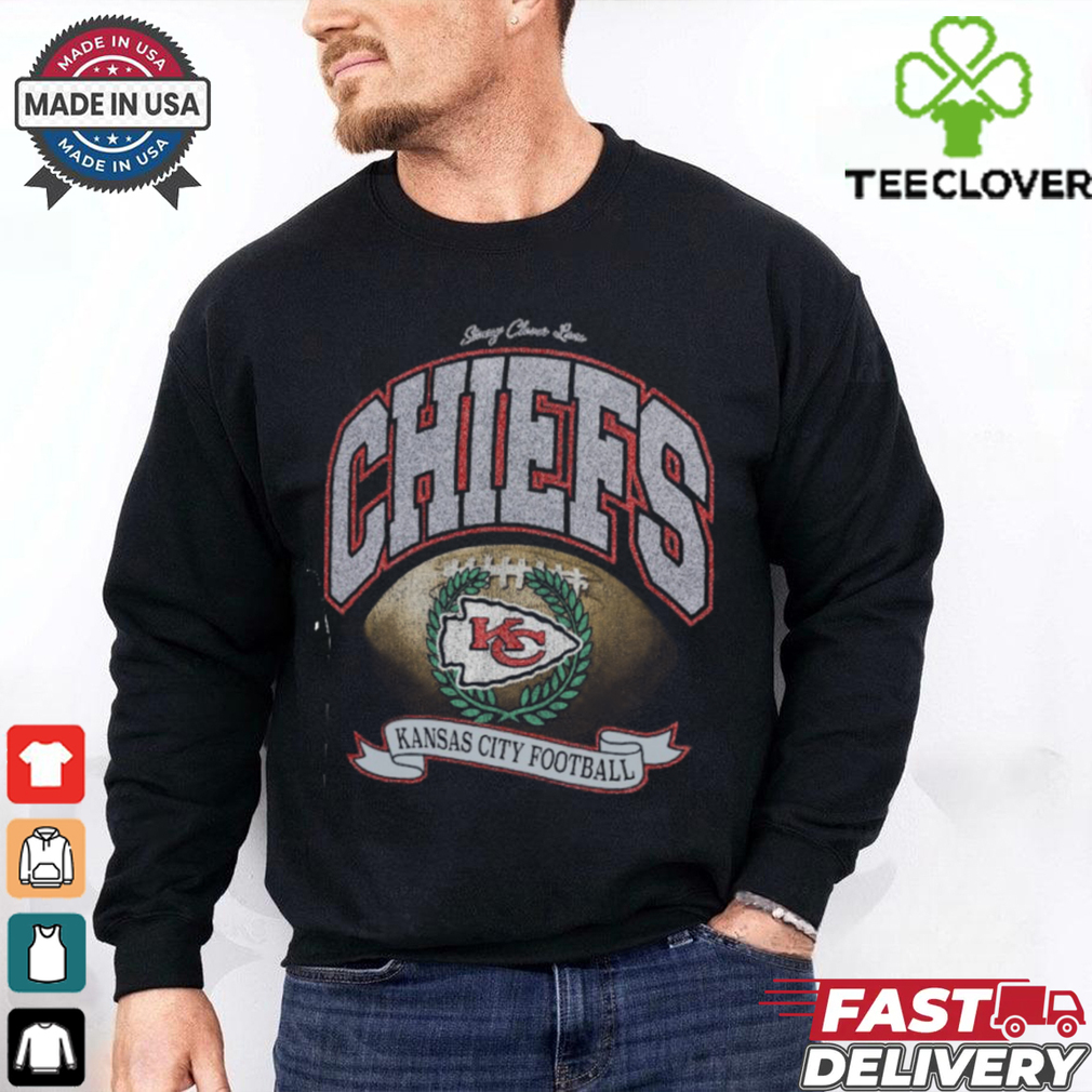 Kansas City Chiefs Stoney Clover Lane x ’47 Black Glitter Rocker Retro Tubular T Shirt Kansas City Chiefs Stoney Clover Lane x ’47 Black Glitter Rocker Retro Tubular T Shirt