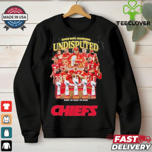 Kansas City Chiefs Super Bowl LIX Champions Undisputed Back 2 Back 2 Back Shirt