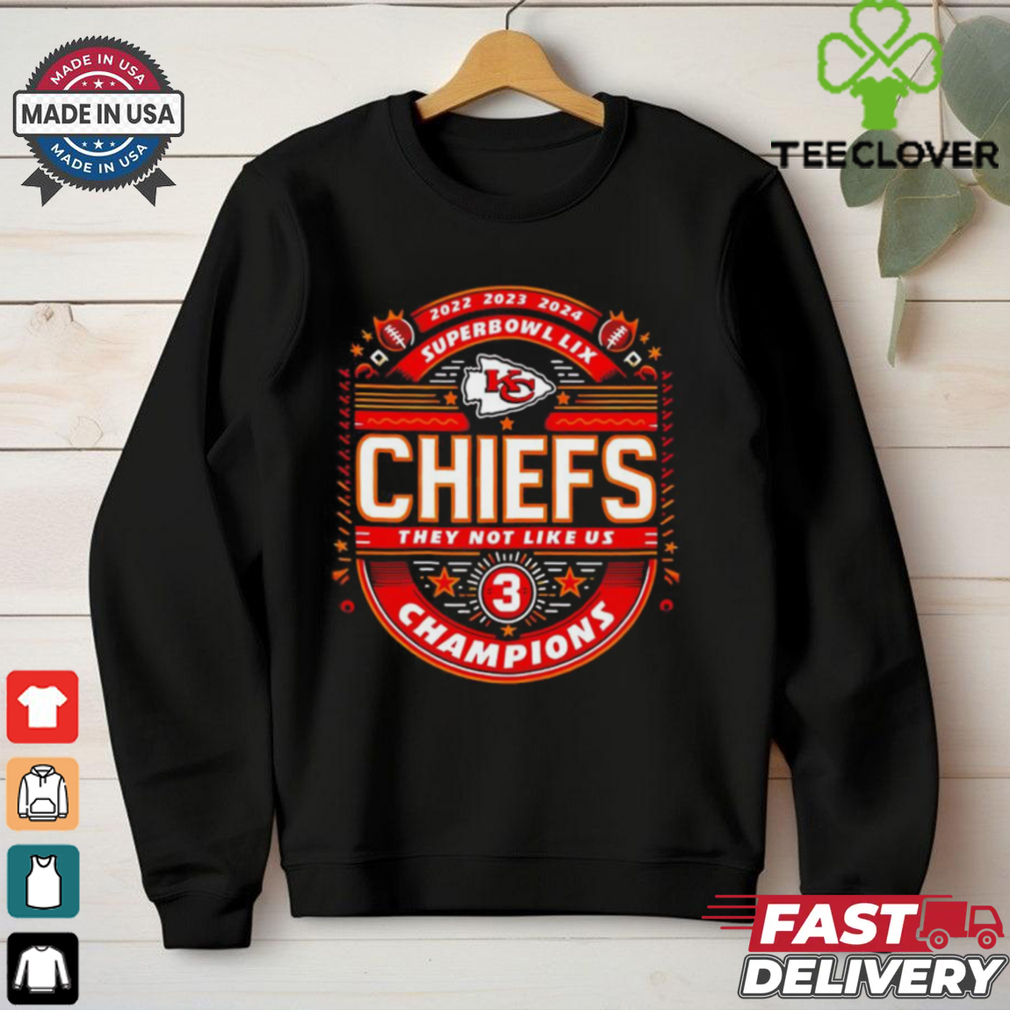 Kansas City Chiefs Super Bowl LIX Champions they not like us shirt Kansas City Chiefs Super Bowl LIX Champions they not like us shirt