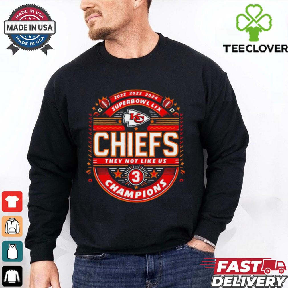 Kansas City Chiefs Super Bowl LIX Champions they not like us shirt Kansas City Chiefs Super Bowl LIX Champions they not like us shirt