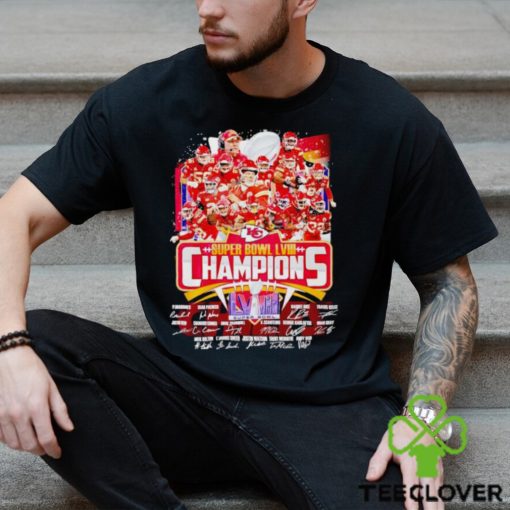 Kansas City Chiefs Super Bowl LVIII Champions signatures shirt