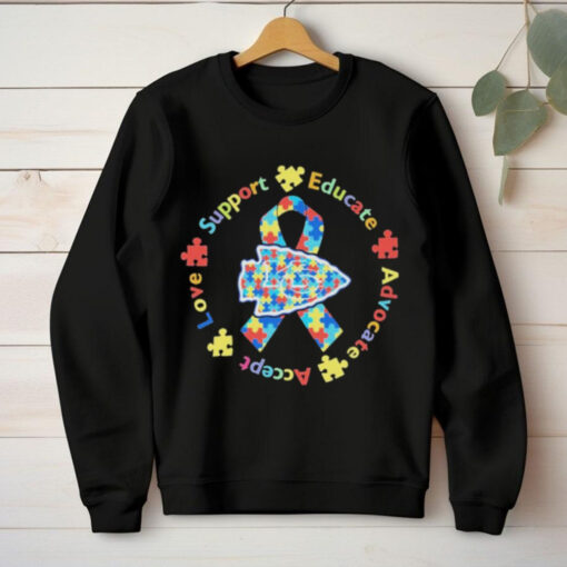 Kansas City Chiefs Support Educate Advocate Accept Love Shirt