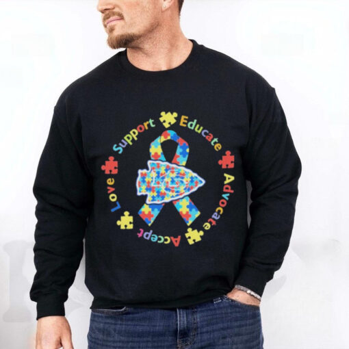 Kansas City Chiefs Support Educate Advocate Accept Love Shirt