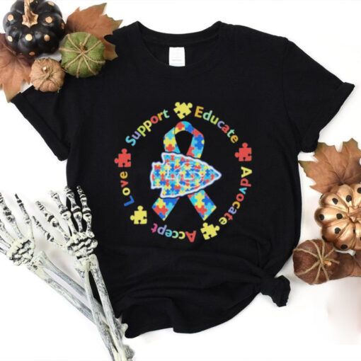 Kansas City Chiefs Support Educate Advocate Accept Love Shirt