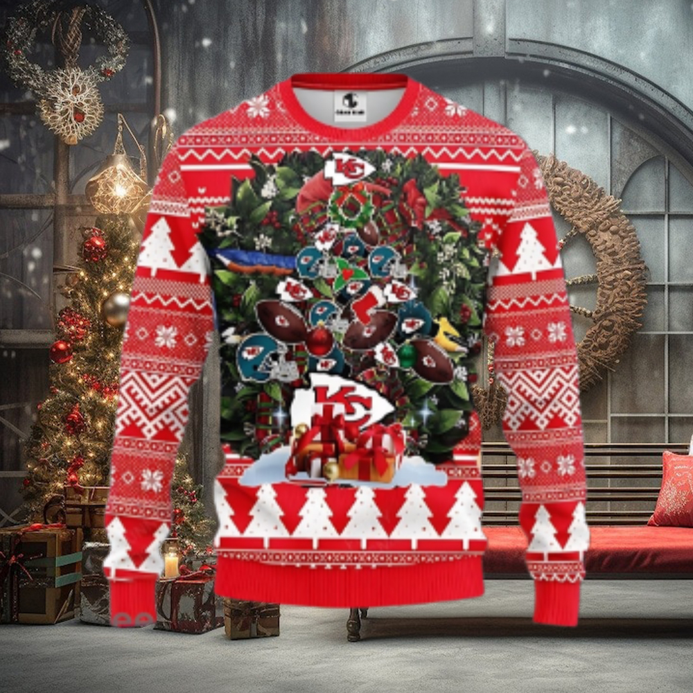 Kansas City Chiefs Tree Ugly Christmas Sweater Kansas City Chiefs Tree Ugly Christmas Sweater