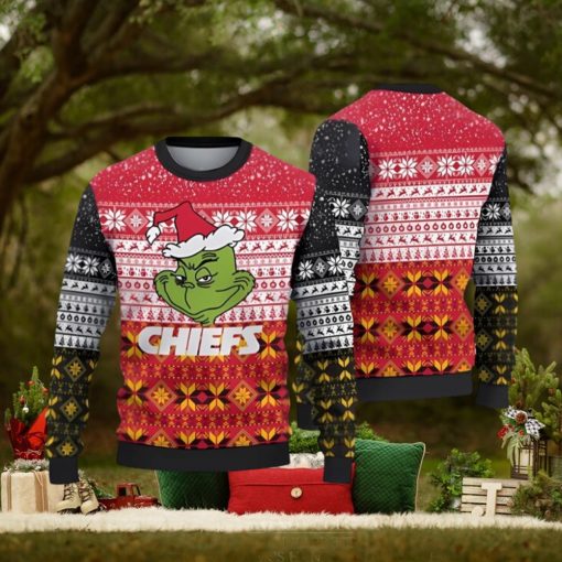 Kansas City Chiefs Ugly Christmas Sweaters Grinch