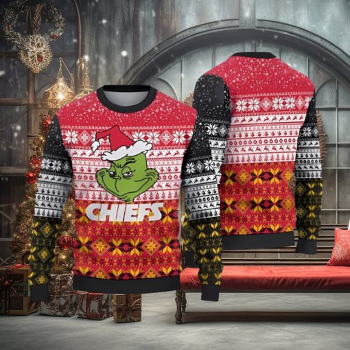 Kansas City Chiefs Ugly Christmas Sweaters Grinch
