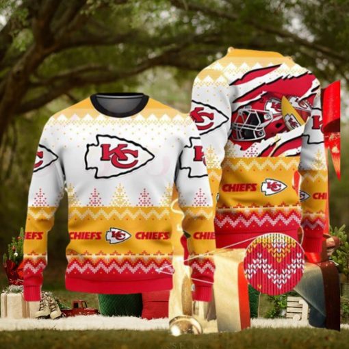 Kansas City Chiefs Ugly Sweater Yellow Nice Gift For Everyone