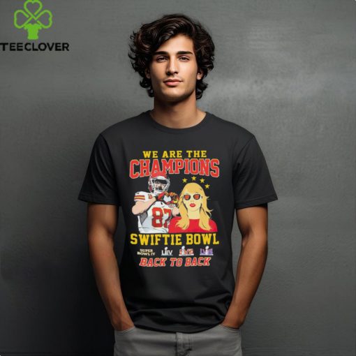 Kansas City Chiefs We Are The Champions Kelce Swiftie Bowl Back To Back Shirt