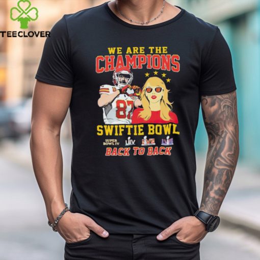Kansas City Chiefs We Are The Champions Kelce Swiftie Bowl Back To Back Shirt