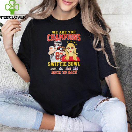 Kansas City Chiefs We Are The Champions Kelce Swiftie Bowl Back To Back Shirt