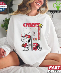 Kansas City Chiefs X Snoopy 2025 NFL Super Bowl LIX Champions Shirt