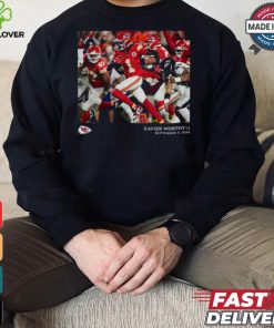 Kansas City Chiefs Xavier Worthy Black NFL Flash Features Week 1 T Shirt