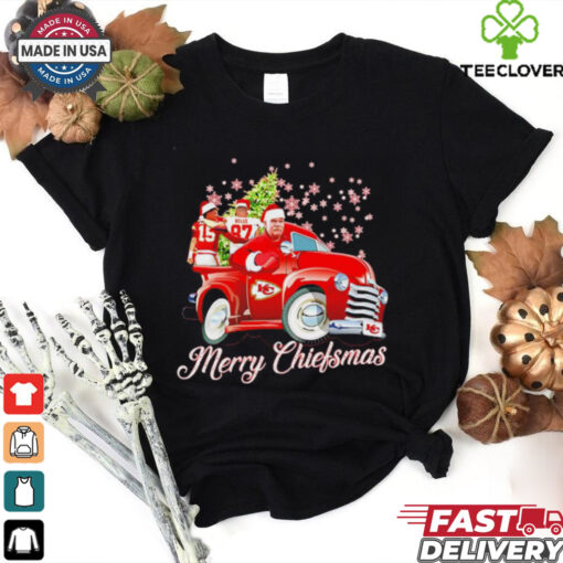 Kansas City Chiefs coach Kelce Mahomes Merry Christmas shirt