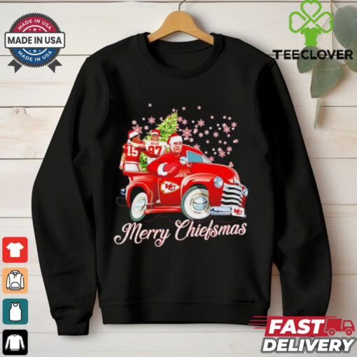 Kansas City Chiefs coach Kelce Mahomes Merry Christmas shirt