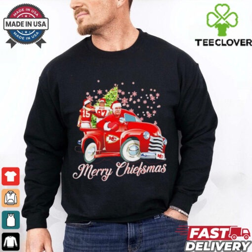 Kansas City Chiefs coach Kelce Mahomes Merry Christmas shirt