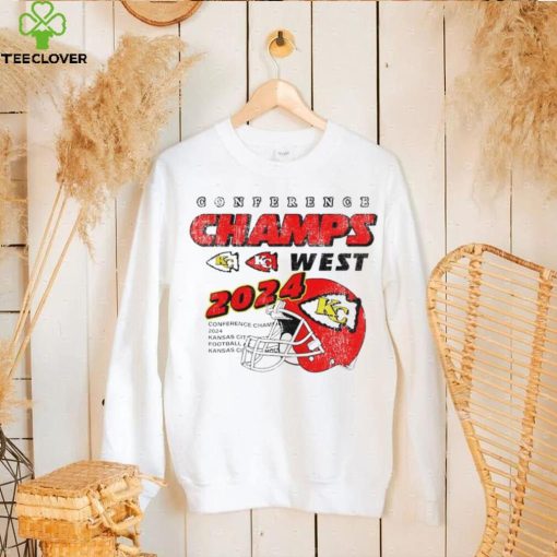 Kansas City Chiefs conference champions west 2024 hoodie, sweater, longsleeve, shirt v-neck, t-shirt