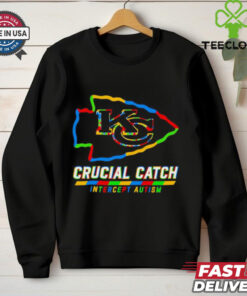 Kansas City Chiefs crucial catch intercept autism T shirt