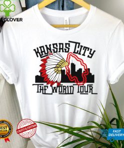 Kansas City Chiefs football Kansas City the world tour skyline logo shirt