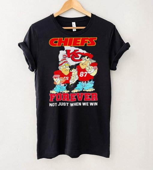 Kansas City Chiefs forever not just when we win Patrick Mahomes and Travis Kelce cartoon hoodie, sweater, longsleeve, shirt v-neck, t-shirt