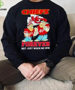 Kansas City Chiefs forever not just when we win Patrick Mahomes and Travis Kelce cartoon hoodie, sweater, longsleeve, shirt v-neck, t-shirt