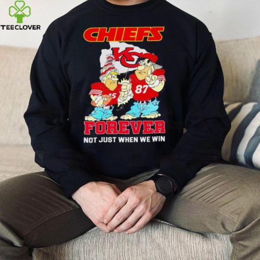 Kansas City Chiefs forever not just when we win Patrick Mahomes and Travis Kelce cartoon hoodie, sweater, longsleeve, shirt v-neck, t-shirt