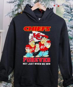 Kansas City Chiefs forever not just when we win Patrick Mahomes and Travis Kelce cartoon hoodie, sweater, longsleeve, shirt v-neck, t-shirt