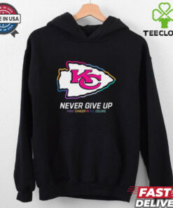 Kansas City Chiefs never give up fight cancer in all colors shirt