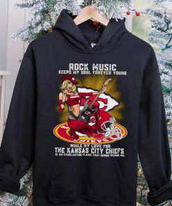 Kansas City Chiefs rock music keep my soul forever young hoodie, sweater, longsleeve, shirt v-neck, t-shirt