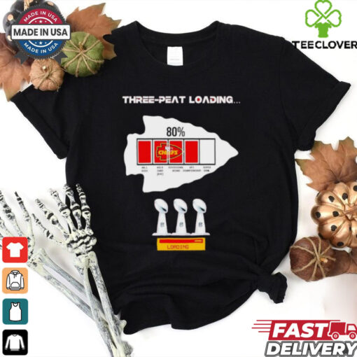 Kansas City Chiefs three peat loading 80% no. 1 seed wild card bye divisional round afc championship super bowl lix shirt