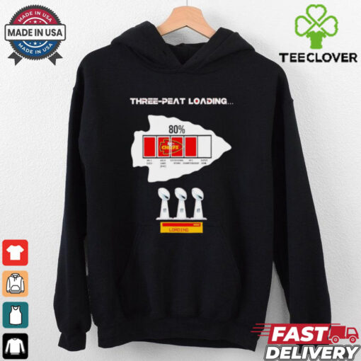 Kansas City Chiefs three peat loading 80% no. 1 seed wild card bye divisional round afc championship super bowl lix shirt