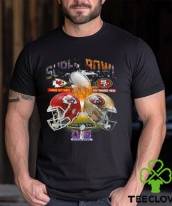 Kansas City Chiefs vs San Francisco 49Ers Super Bowl LVIII Champions Helmet Shirt 3 Kansas City Chiefs vs San Francisco 49Ers Super Bowl LVIII Champions Helmet Shirt