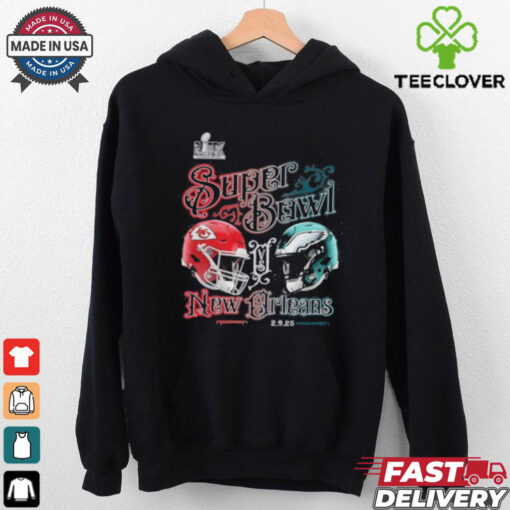 Kansas City Chiefs vs. Philadelphia Eagles Super Bowl LIX New Orleans shirt